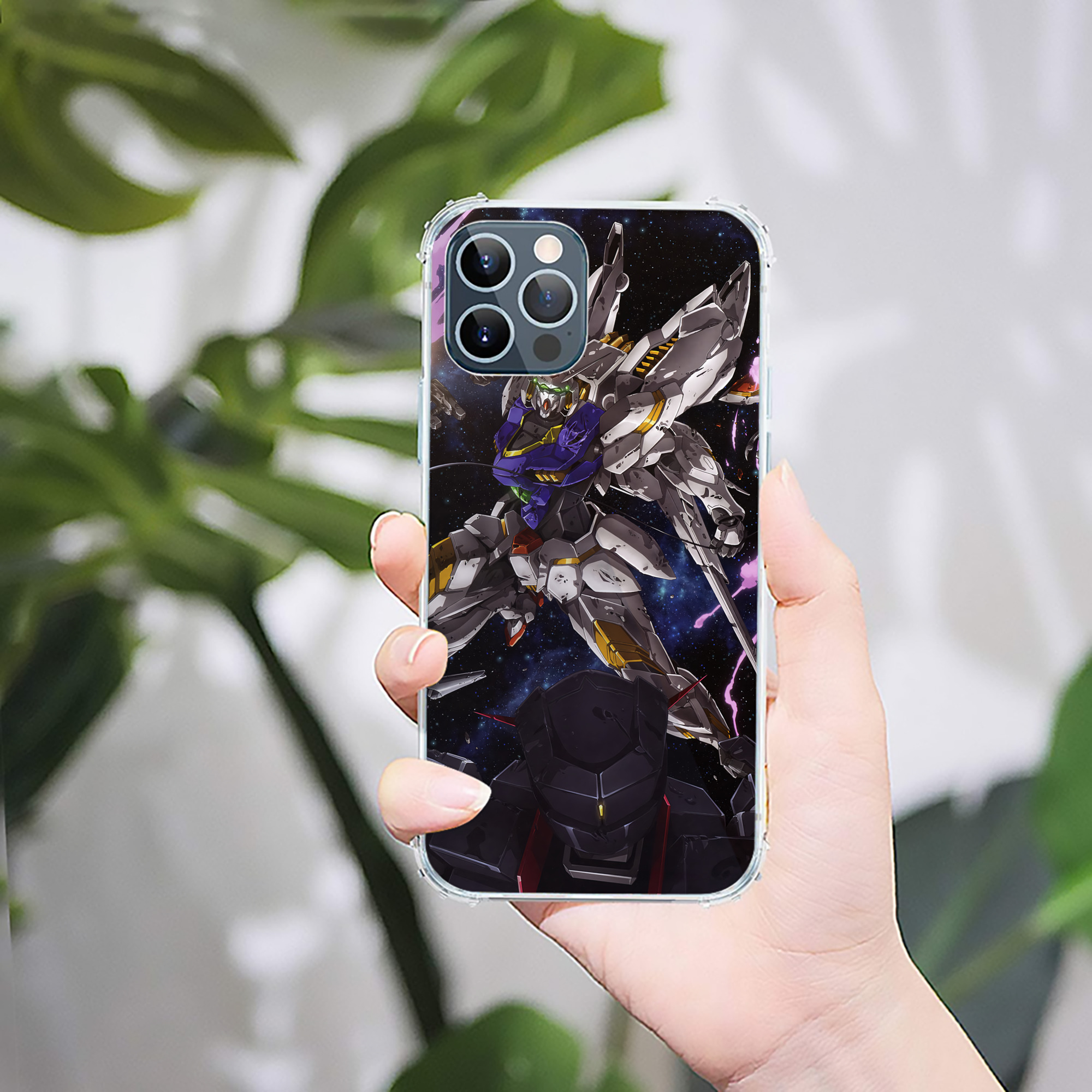 （画像用） 機動戦士ガンダム Mobile Suit Gundam 【iPhone 12シリーズ対応】透明スマホケース（クリアソフトケース）